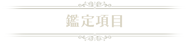 鑑定項目