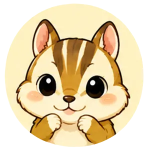 リス顔