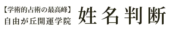 姓名判断｜名前の画数で運勢を無料診断【自由が丘開運学院監修】