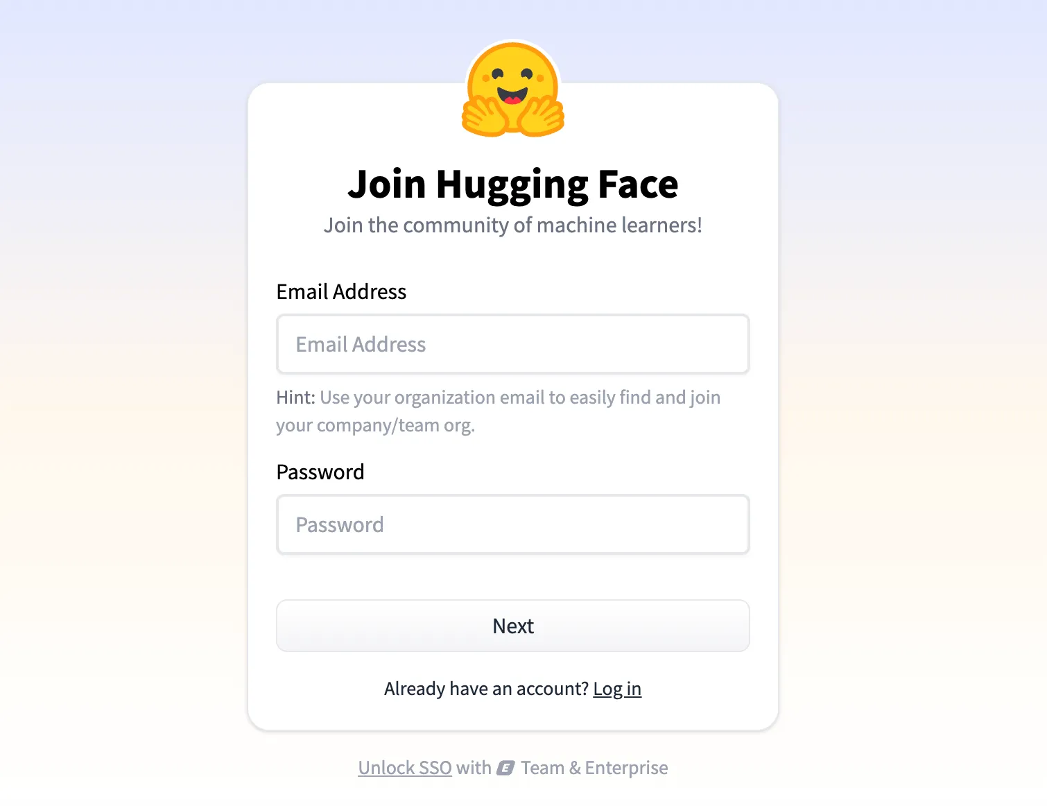 Hugging Faceアカウント作成