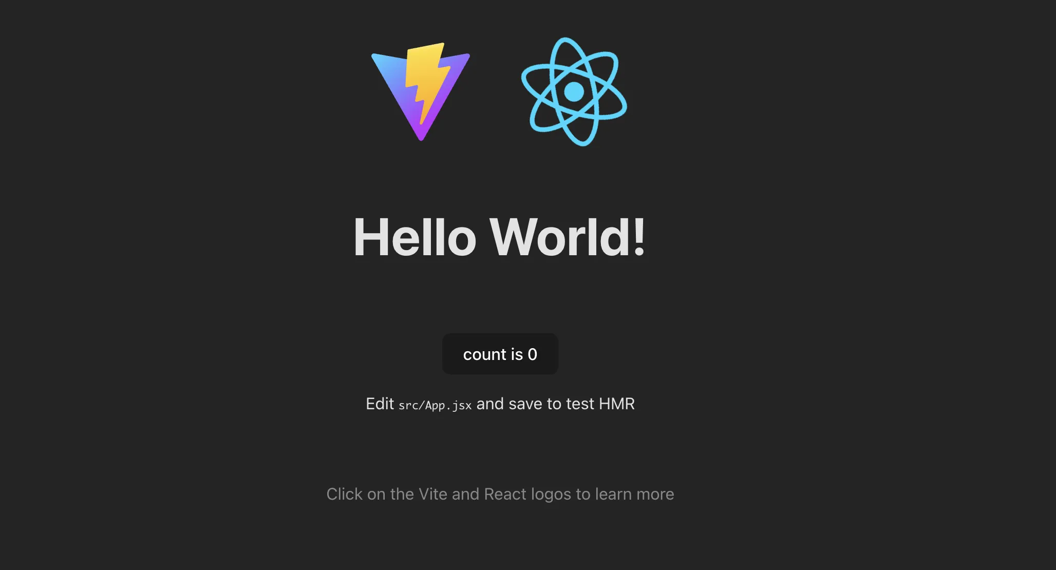 'Hello, World!'という文字列がタイトルに表示されているページ