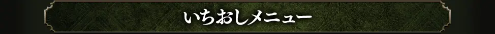 厳選おすすめメニュー