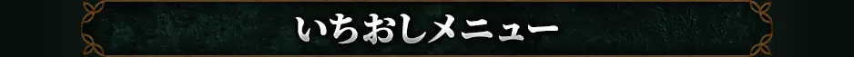 厳選おすすめメニュー