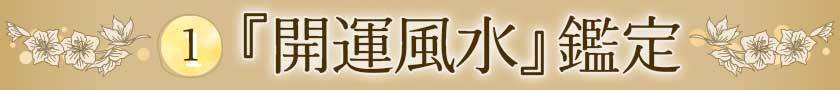 ①『開運風水』鑑定