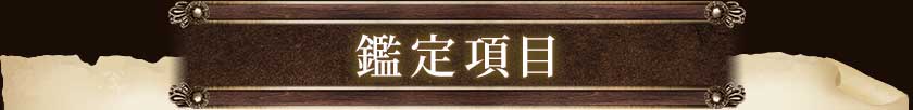 鑑定項目