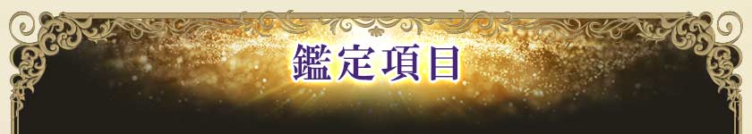 鑑定項目