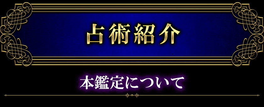 占術紹介 本鑑定について