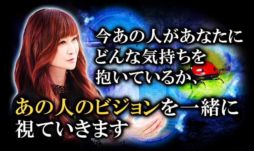 今あの人があなたにどんな気持ちを抱いているか、あの人のビジョンを一緒に視ていきます