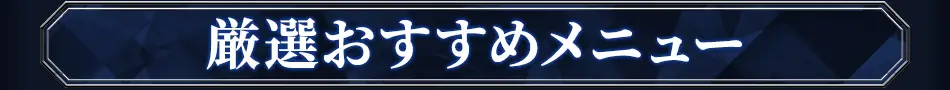 厳選おすすめメニュー