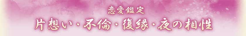 恋愛鑑定片想い・不倫・復縁・夜の相性