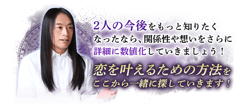 ”月の動き”を知ることで、さらに分かったことがあります。 もっと詳しく2人のことを見ていきましょう。 恋の行方を覗いてみませんか?
