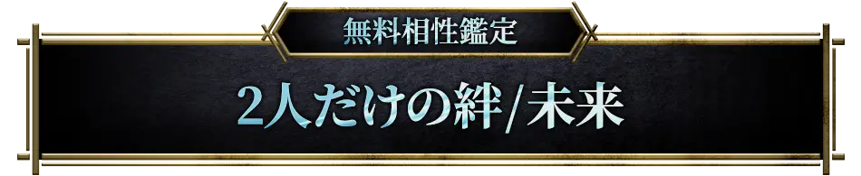 無料相性鑑定 2人だけの絆/未来