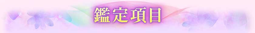 鑑定項目
