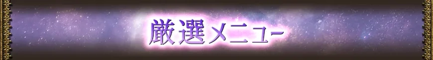 厳選おすすめメニュー