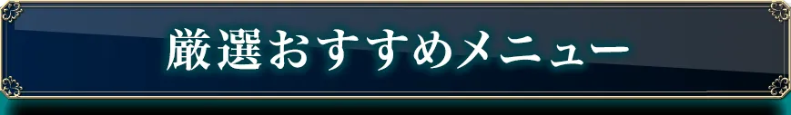 厳選おすすめメニュー
