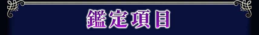 鑑定項目