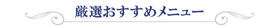 厳選おすすめメニュー