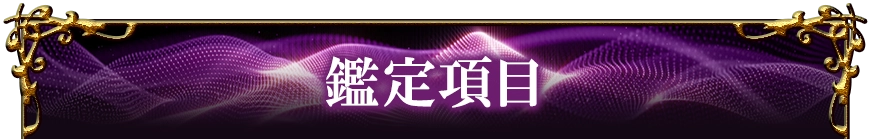 鑑定項目