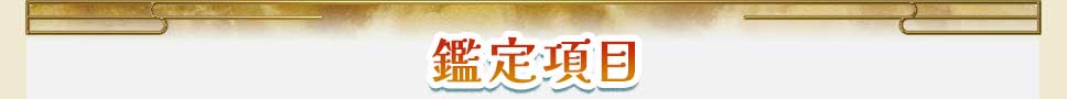 鑑定項目