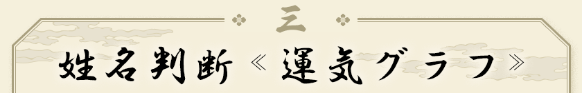 三姓名判断≪運気グラフ≫