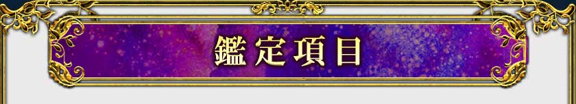 鑑定項目