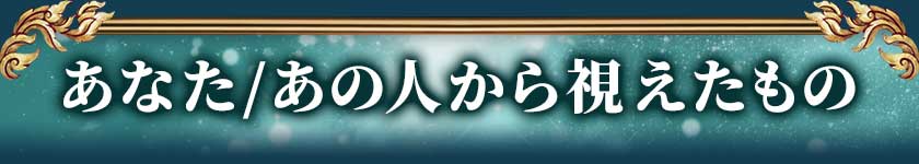 あなた/あの人から視えたもの