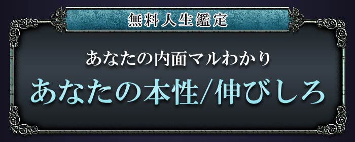 無料人生鑑定 あなたの内面マルわかり あなたの本性/伸びしろ