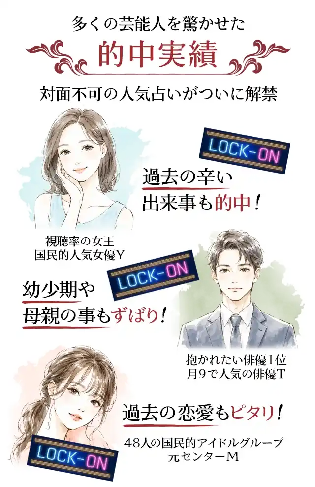 多くの芸能人も驚かせた的中実績