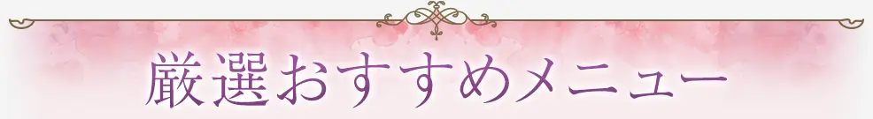 厳選おすすめメニュー