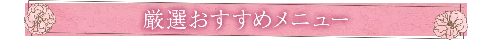 厳選おすすめメニュー