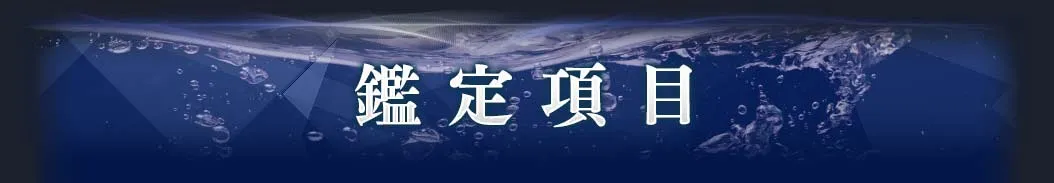鑑定項目