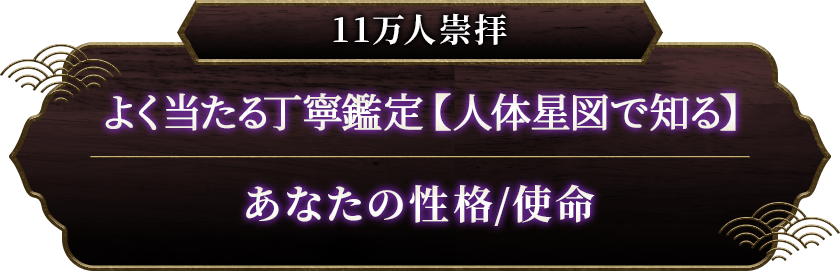 11万人崇拝よく当たる丁寧鑑定【人体星図で知る】あなたの性格/使命
