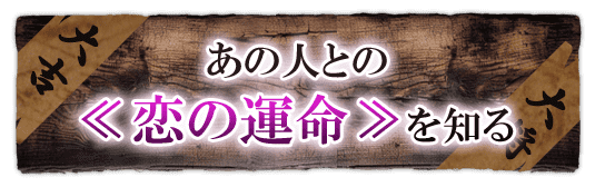 あの人との≪恋の運命≫を知る