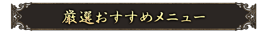 厳選おすすめメニュー