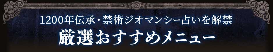 厳選おすすめメニュー