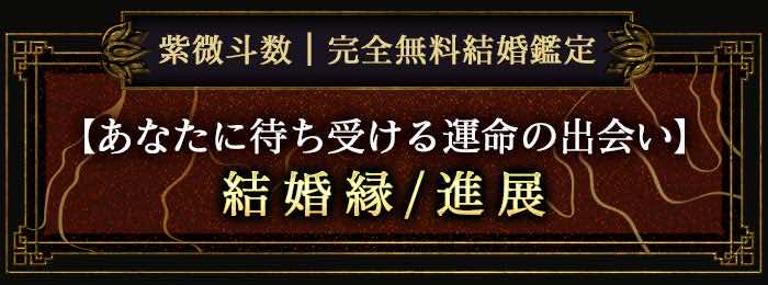 紫微斗数|完全無料結婚鑑定【あなたに待ち受ける運命の出会い】結婚縁/進展