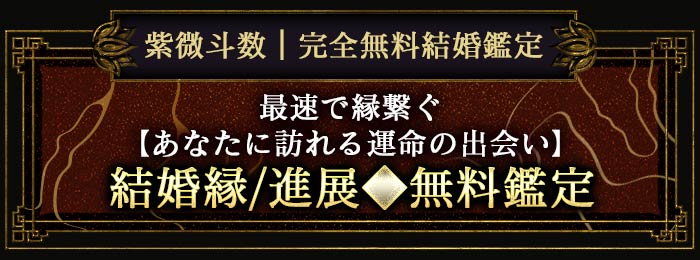 紫微斗数|完全無料結婚鑑定最速で縁繋ぐ【あなたに訪れる運命の出会い】結婚縁/進展◆無料鑑定